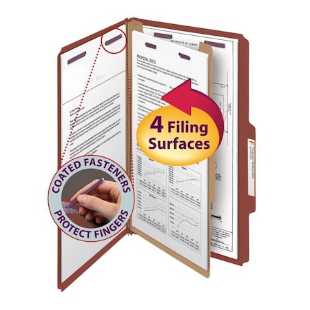 Smead Folder, Classf, Lgl, 2Ex, 1Div Pk SMD18775